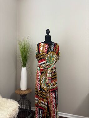 Printed Maxi 2 Piece Set- Multicolor